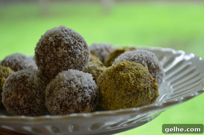 date balls on a platter