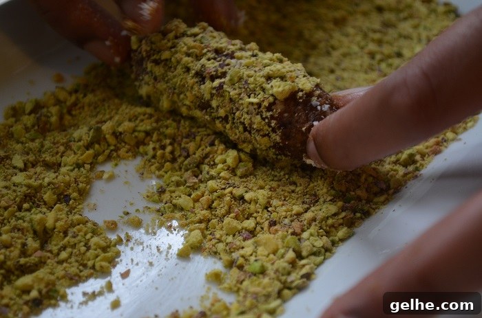 roll in pistachio