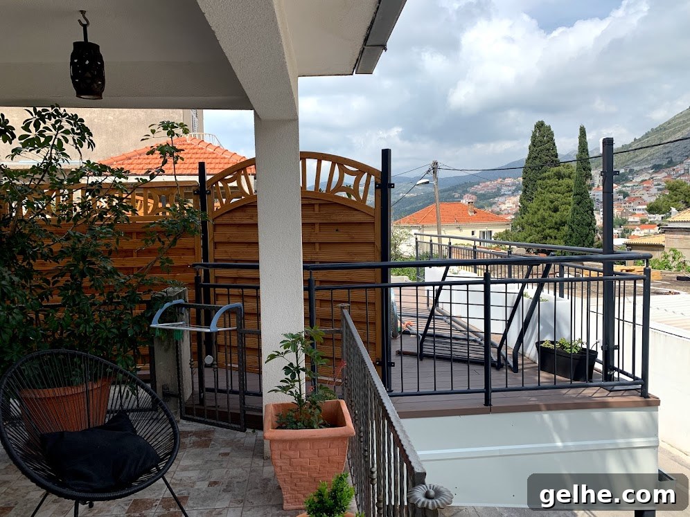 Gluten-Free Travel Guide to Croatia: Where to Eat and What to Know 6 Outdoor patio of our apartment rental in Dubrovnik
