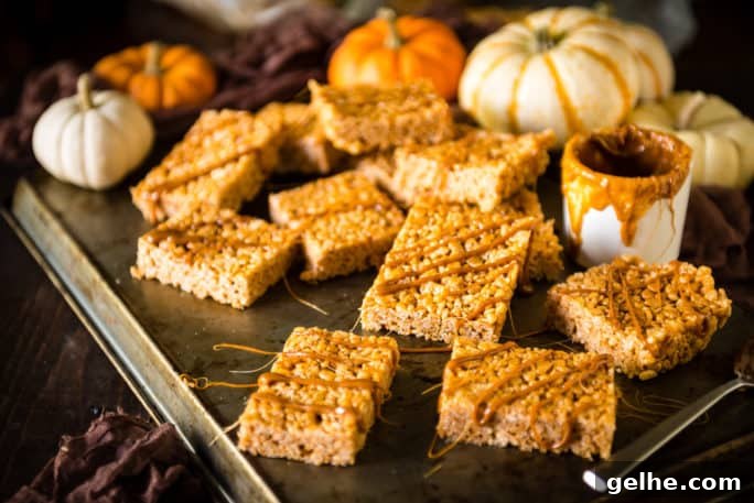 15 Minute Pumpkin Spice Krispie Treats | Kita Roberts PassTheSushi.com