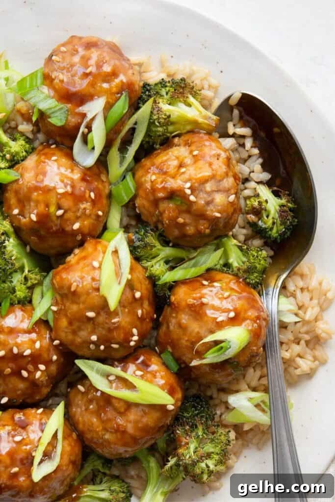 healthy teriyaki turkey meatballs