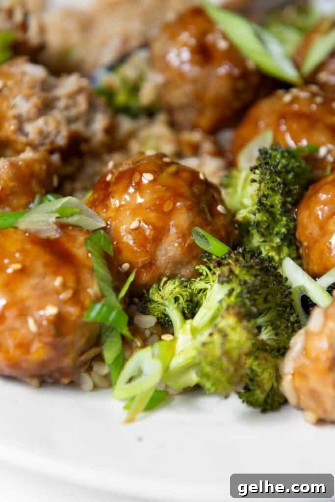 healthy teriyaki turkey meatballs