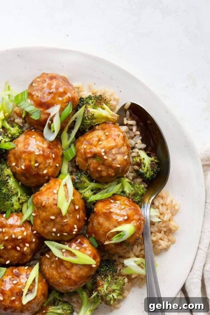 gluten-free teriyaki turkey meatballs
