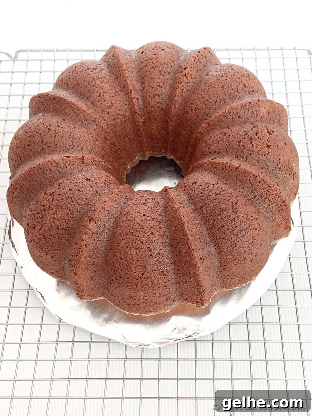 Freshly baked Hummingbird Bundt Cake