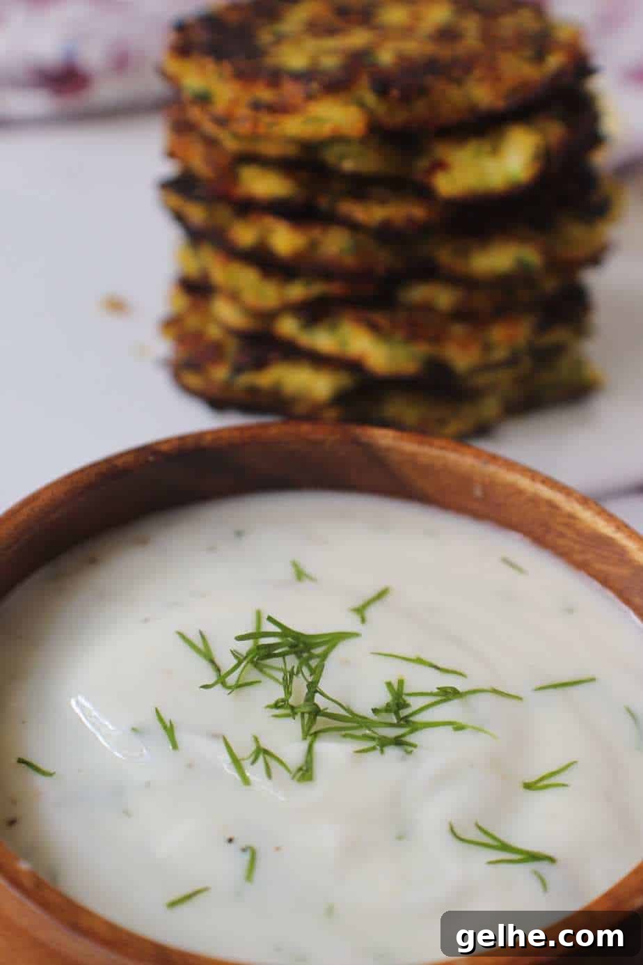 Crispy Cornmeal Zucchini Fritters with Garlic Herb Dip 7 cornmeal zucchini fritters