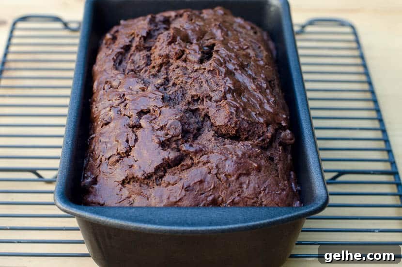 Double Chocolate Zucchini Banana Bread Recipe 5 Double Chocolate Zucchini Bread-052