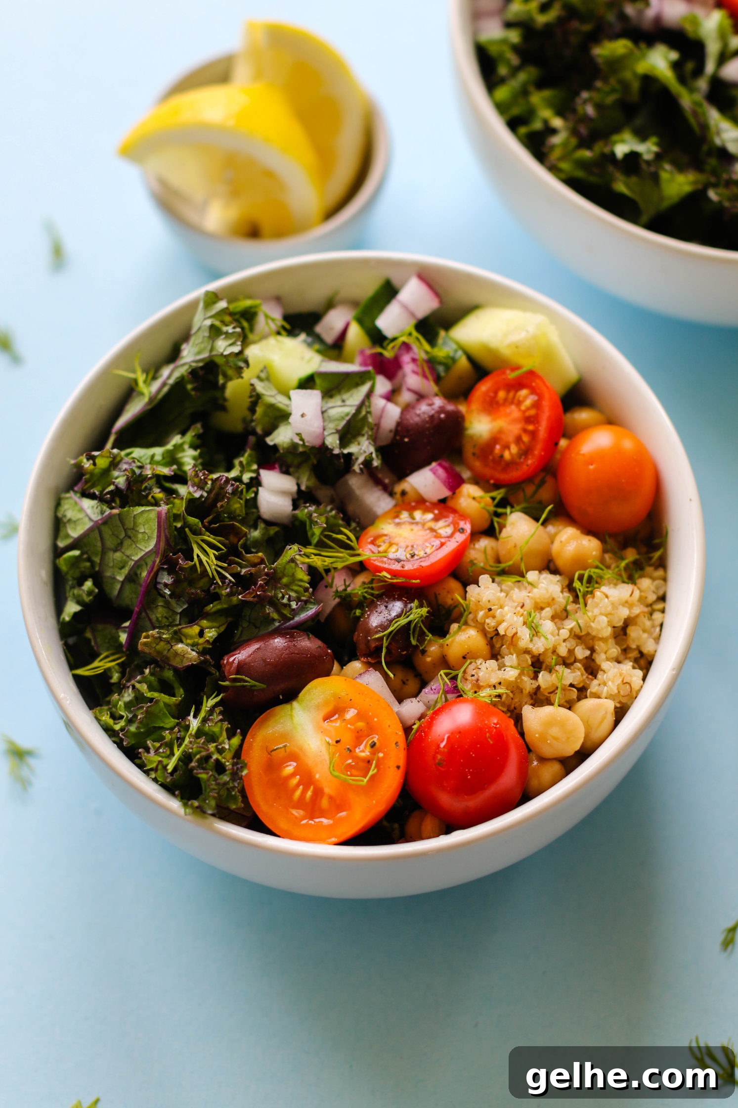Greek Power Bowls with Creamy Tzatziki Dressing 5 Greek Power Bowls with Cucumber Yogurt Tzatziki Sauce by Flora & Vino