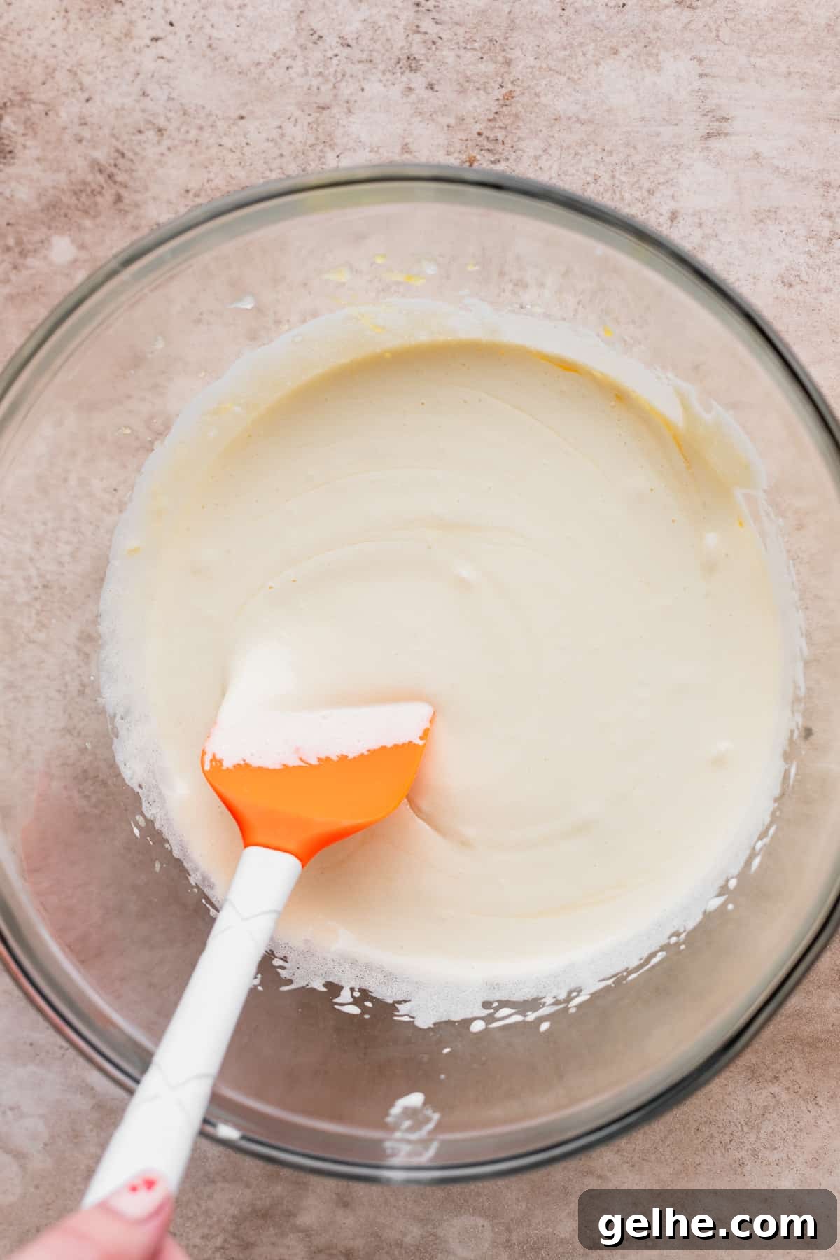Wet ingredients in a bowl.
