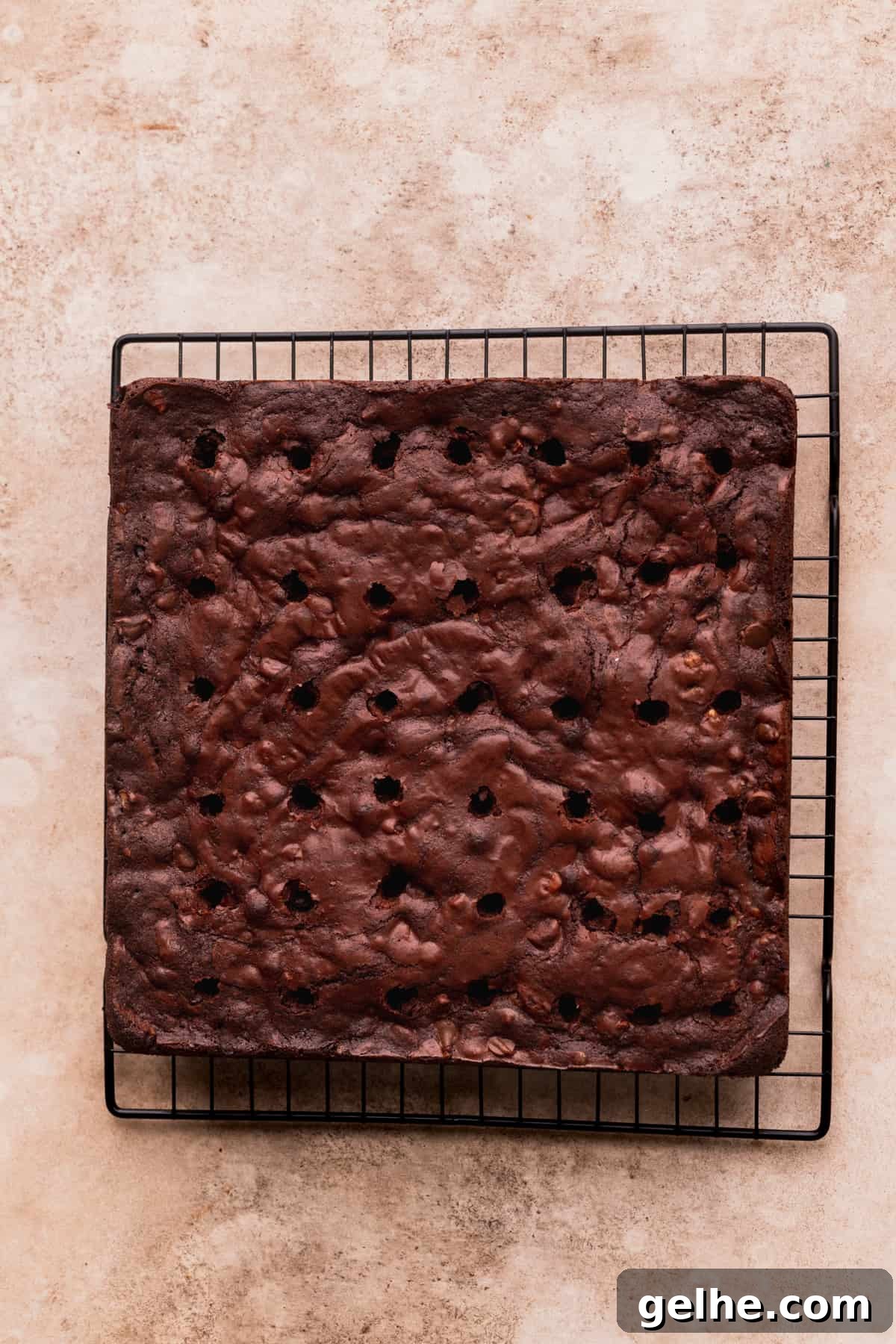Brownies with a hole poke through.