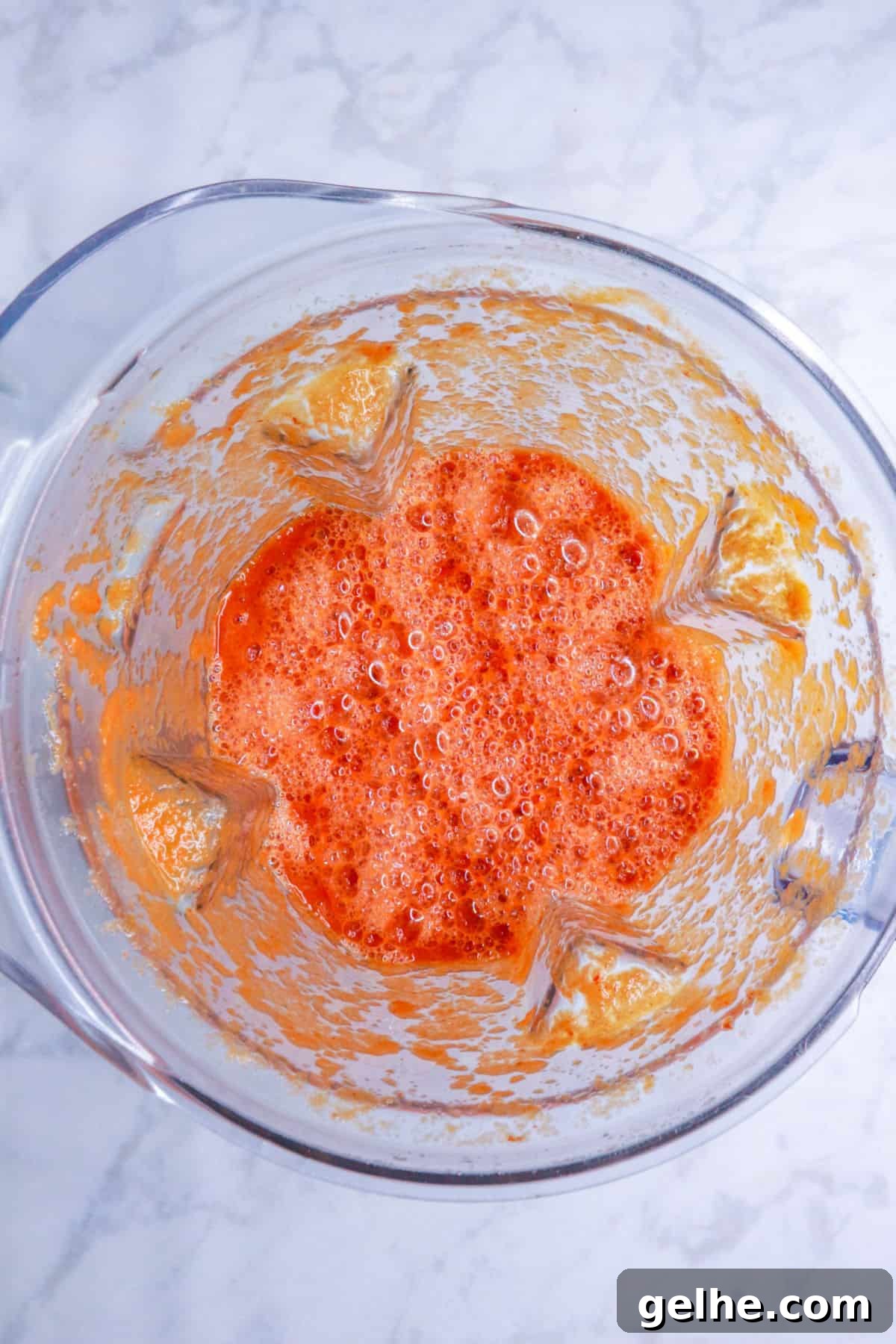 Chipotle tomato sauce in blender