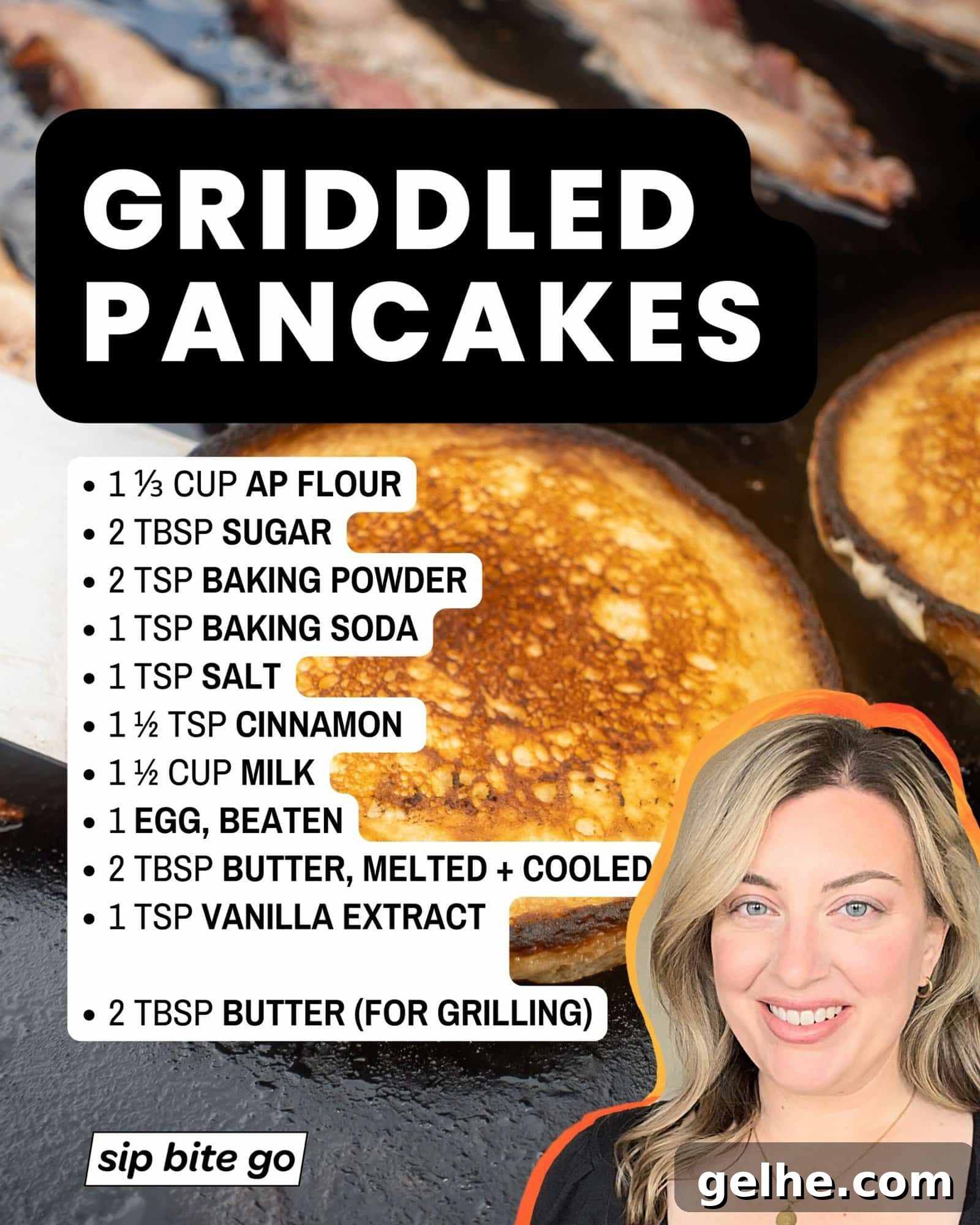 Crispy Griddled Pancakes with Maple Butter Recipe 4 Infographic with ingredients to make the Best Pancake Griddle Recipe From Scratch
