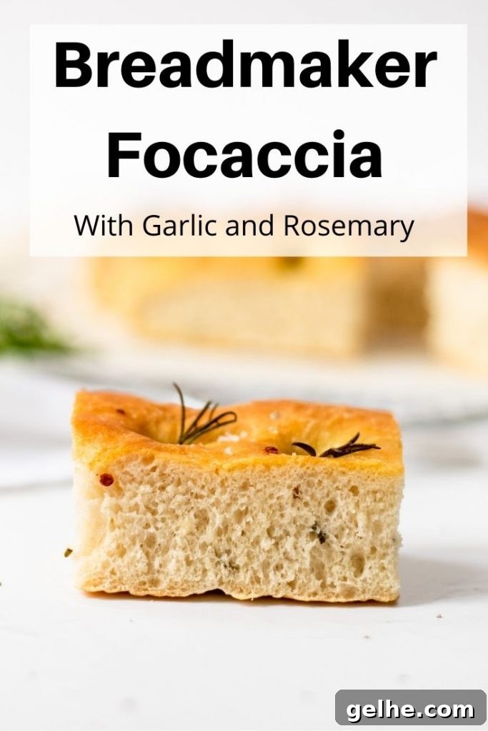 Breadmaker focaccia pin image