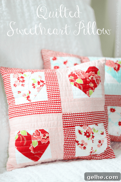 Quilted Sweetheart Pillow Tutorial
