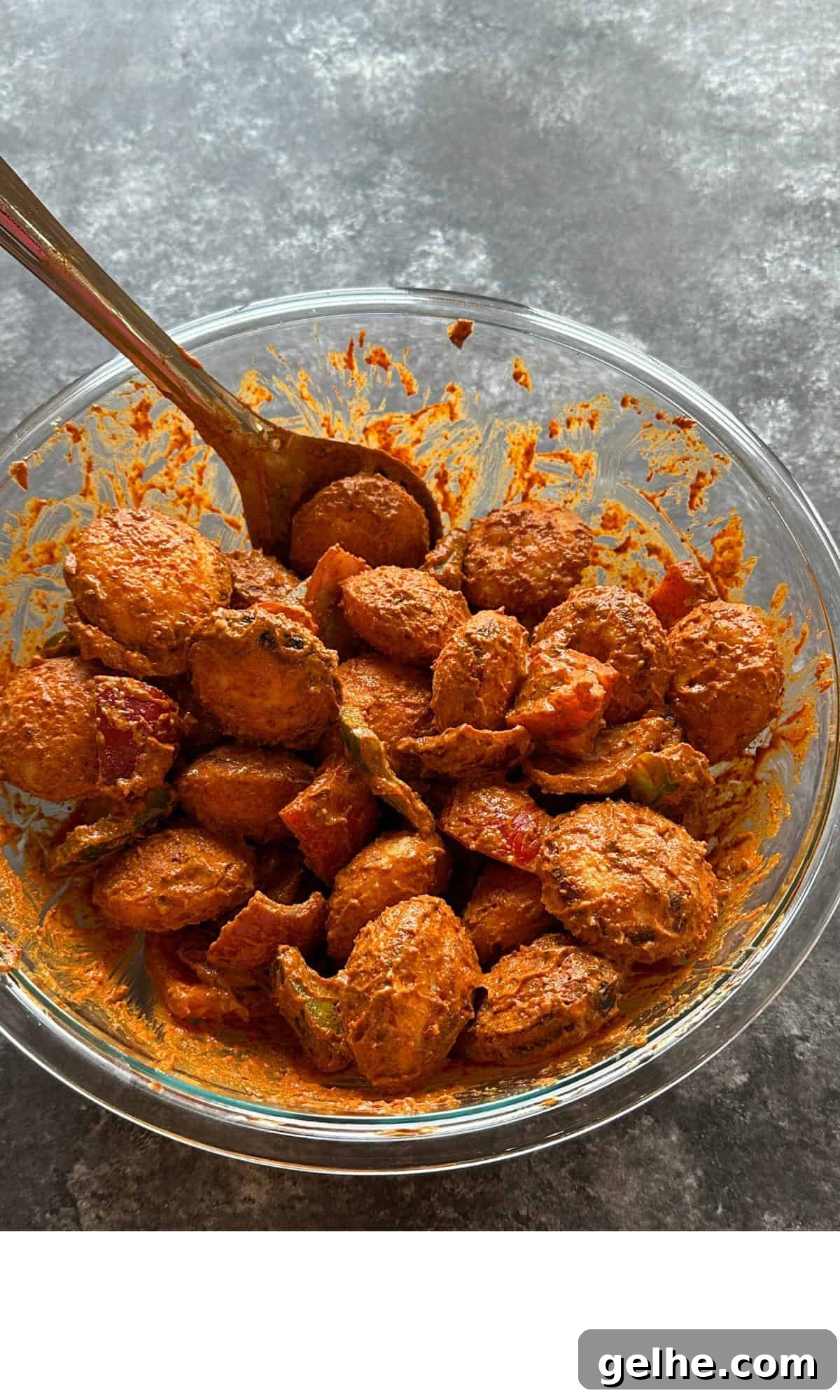 marinating paniyarams