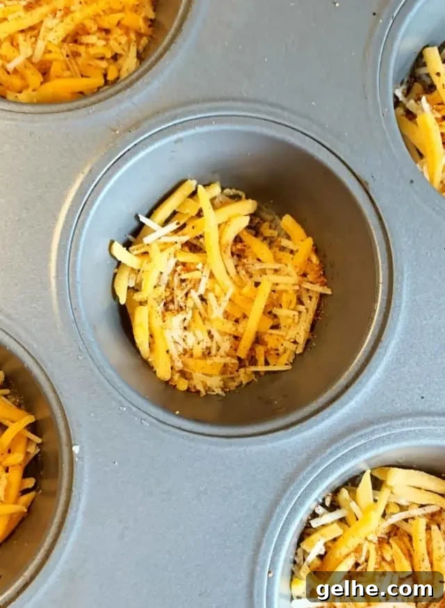 zero carb snacks cheese crisps in muffin tin