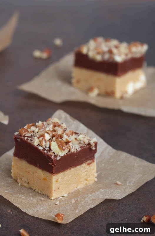 Chocolate Pumpkin Fudge with Pecan Crunch Recipe 2 Pumpkin Chocolate Fudge {Spoonful of Flavor}