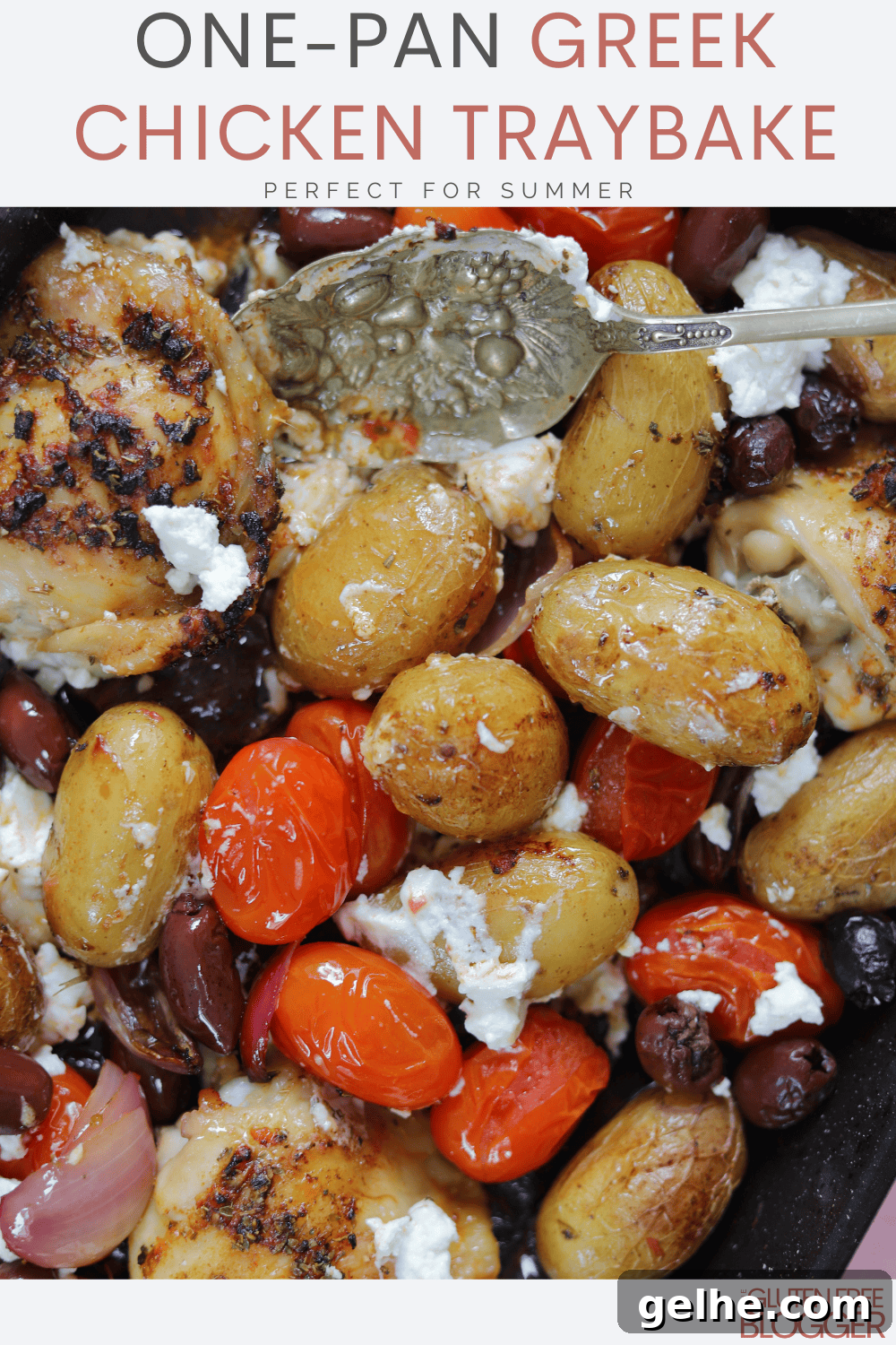 greek chicken traybake