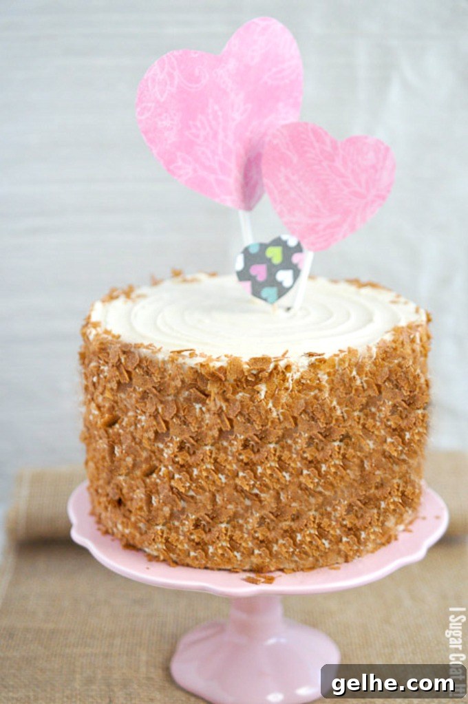 Peanut Butter and Chocolate Valentine's Cake