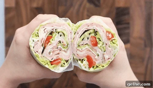 close up of a lettuce wrap sandwich