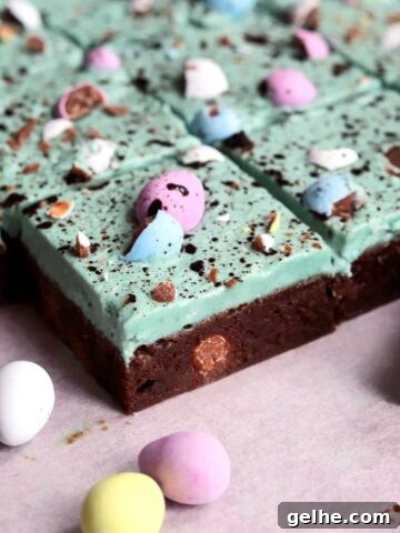 speckled mini egg brownies
