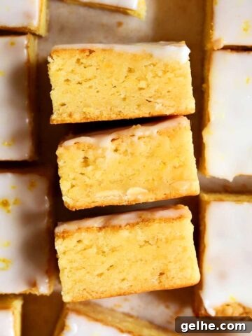 iced lemon brownies