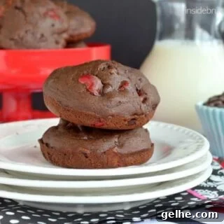 Chocolate Cherry Muffin Tops