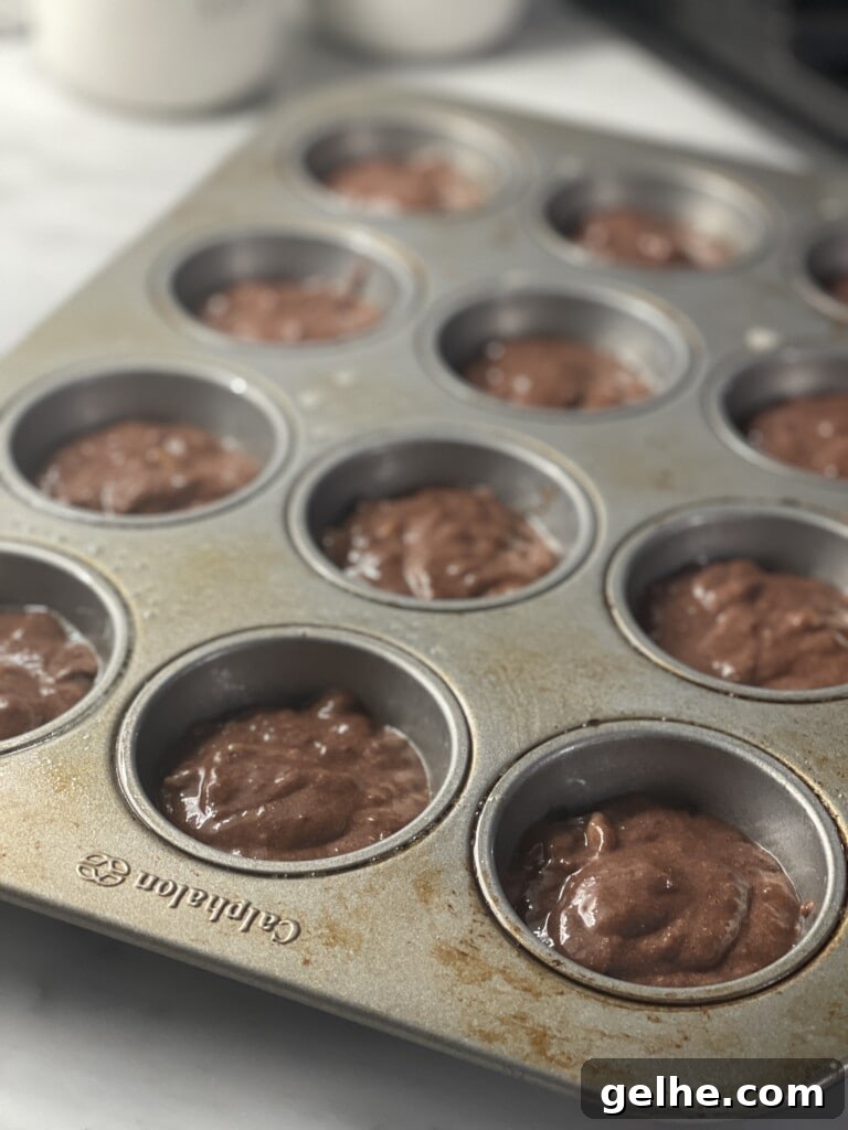 chocolate banana muffins