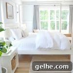 White Oak Flooring Guide: Types, Pros, Installation & Care 26 white canopy bed and blue drapes