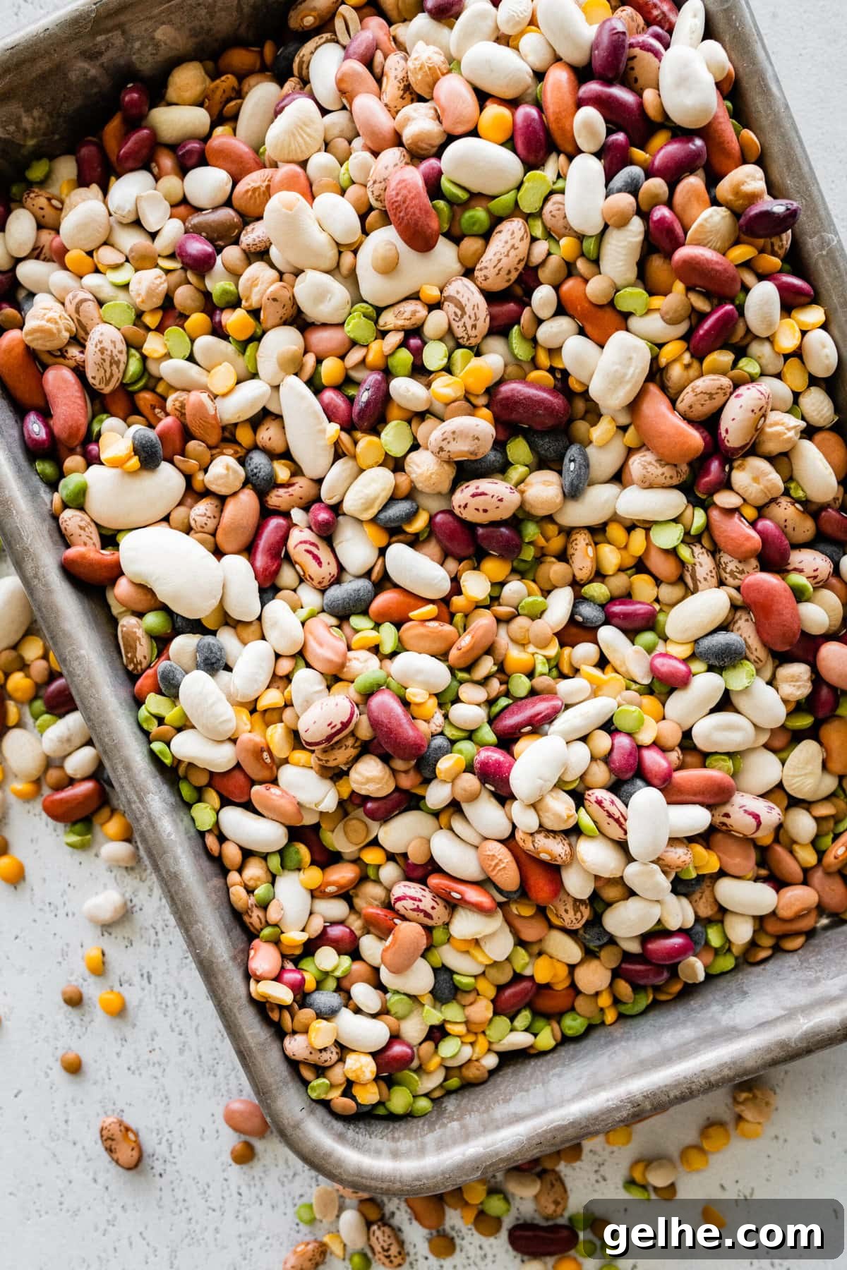 15 bean soup mix- ingredient shot of dried beans.