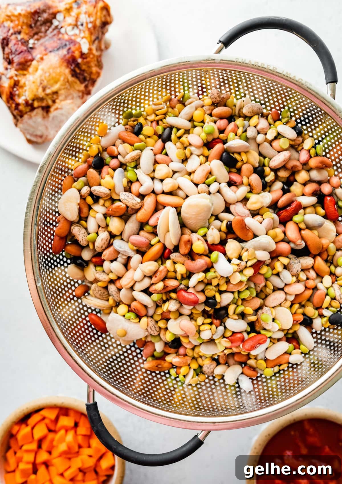 15 bean soup mix- ingredient shot of rinsed beans.