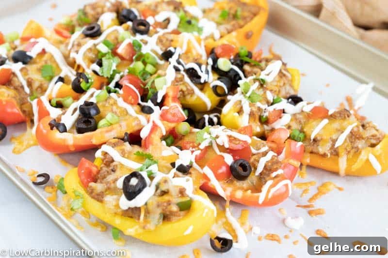 Loaded Low Carb Bell Pepper Nachos