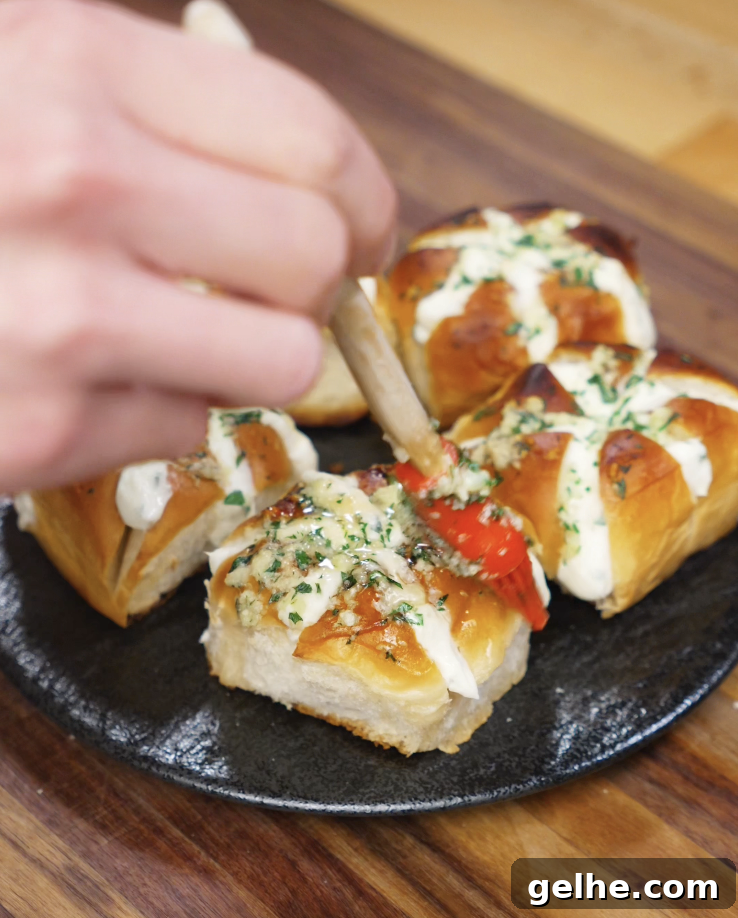 Korean Garlic Cheese Bread Recipe — Crispy, Cheesy Garlic Pull-Apart 9 More garlic butter is brushed onto the finished Korean Garlic Cheese Bread for extra flavor and shine before serving.