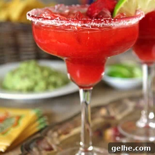 Fresh Strawberry Margarita for Cinco de Mayo