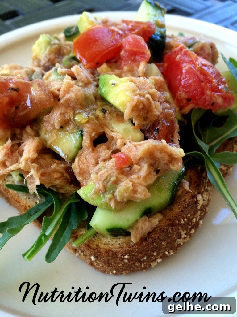 Open Faced Veggie & Tuna Sandwich pic