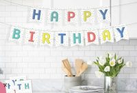 Free Printable Happy Birthday Banner Template for Parties
