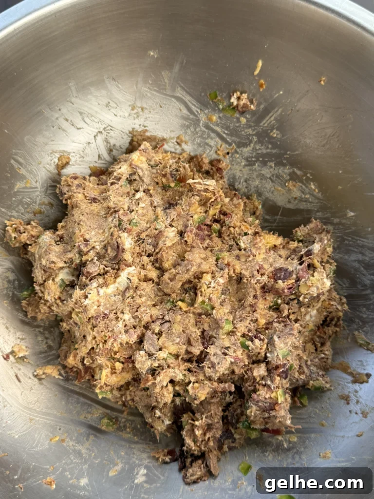 brisket and cream cheese mixture