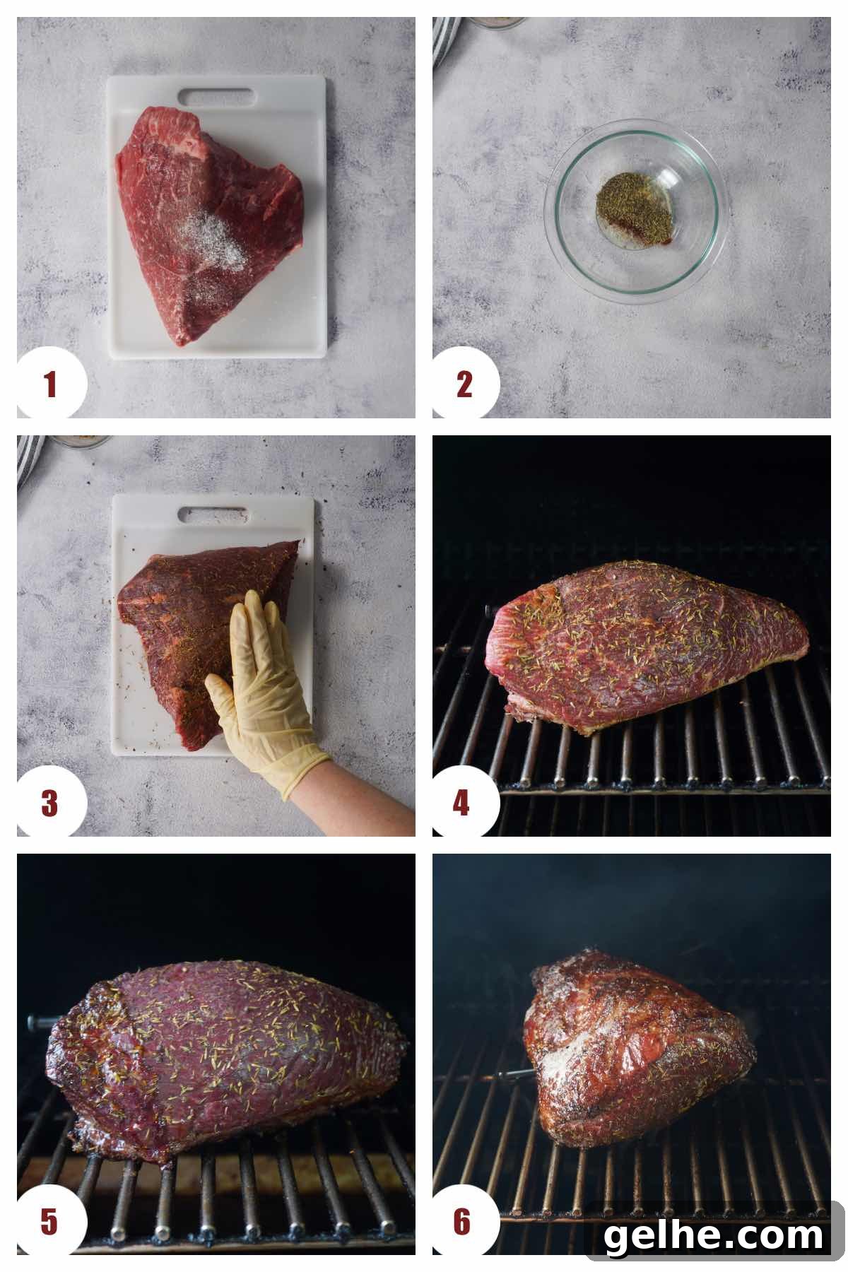how to make a smoked rump roast step by step photos.