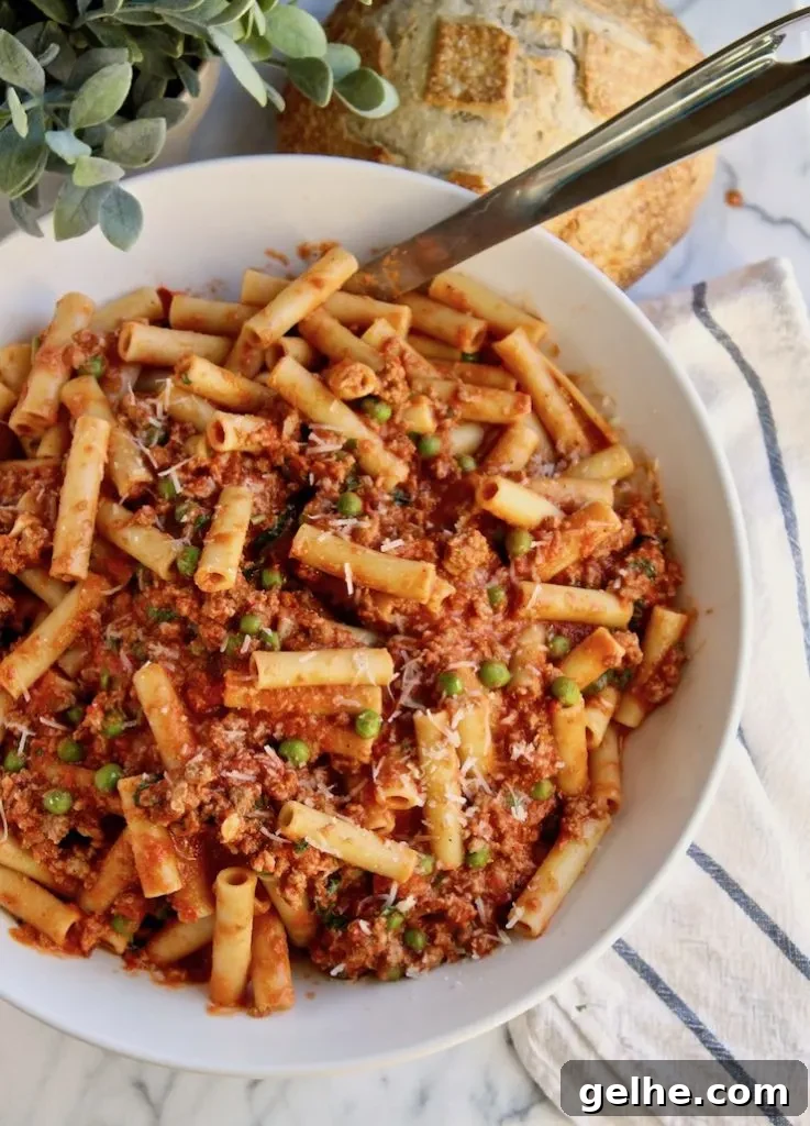 Creamy Italian Sausage Peasant Pasta