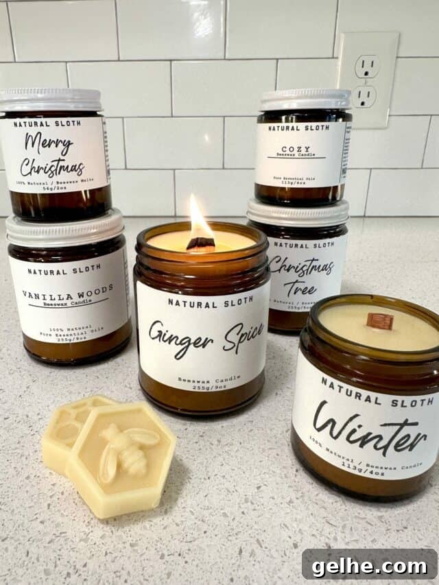 Non-toxic candles from Natural Sloth