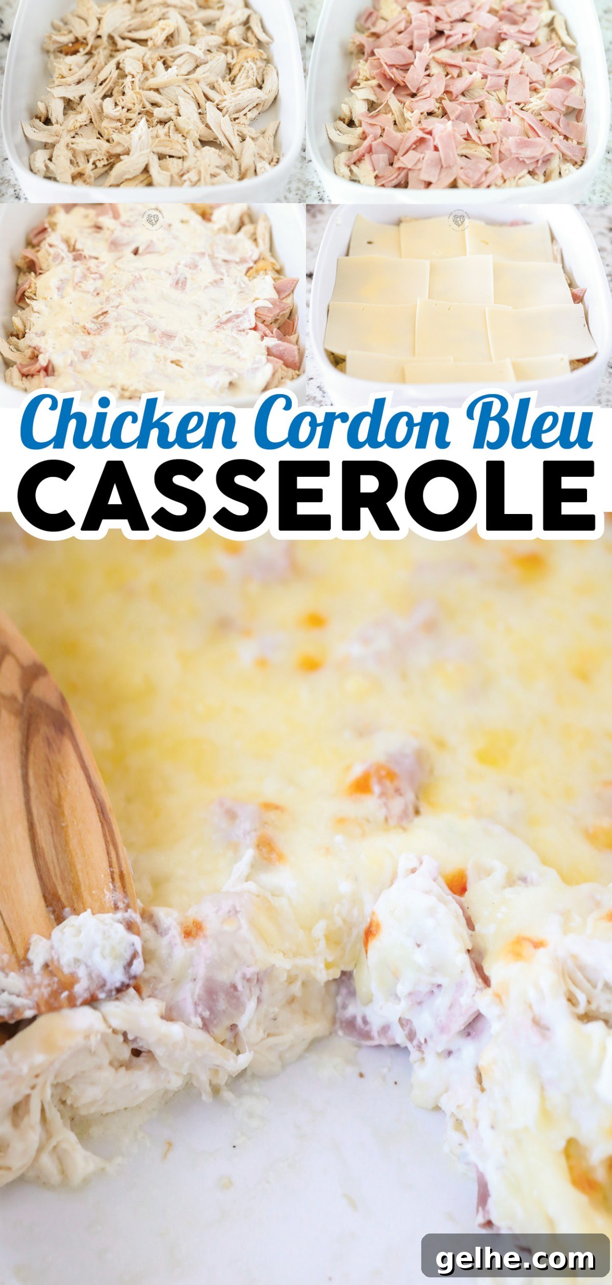 Chicken Cordon Bleu Casserole is a classic dish turned into a no-fuss bake. It’s loaded with creamy goodness, chicken, ham, and Swiss in a creamy dijon sauce. It is low carb recipe if that's your thing!