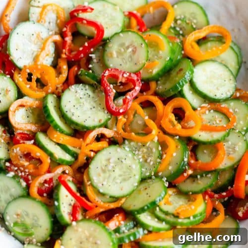 Bell Pepper Cucumber Salad