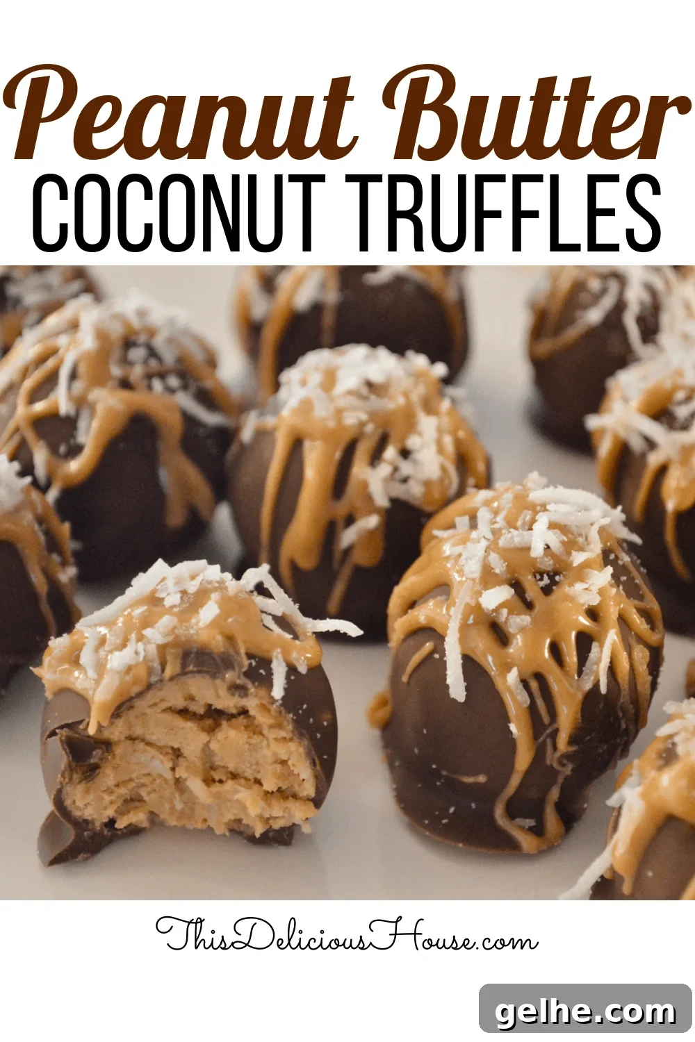 Peanut Butter Coconut Truffles Recipe — No-Bake Chocolate Bites 5 Peanut Butter Coconut Truffles.