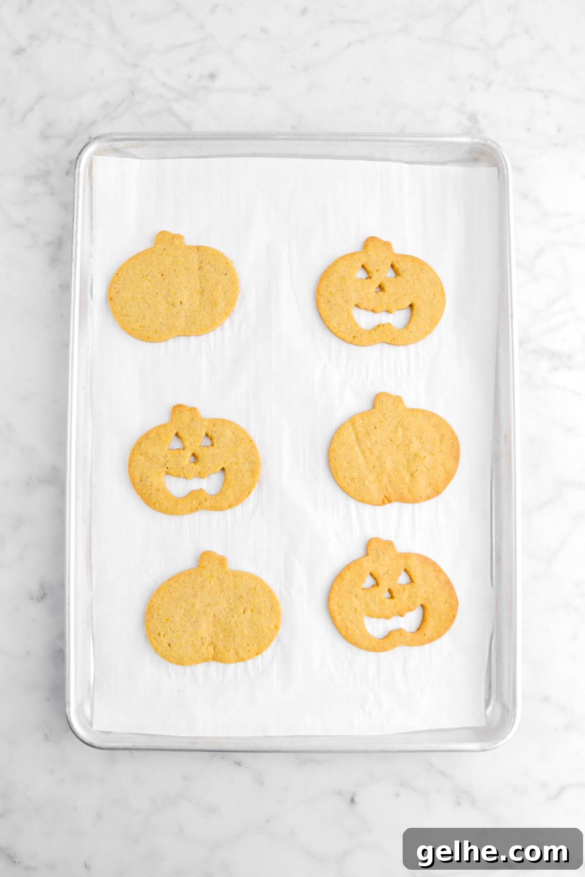 baked cookies on sheet pan.