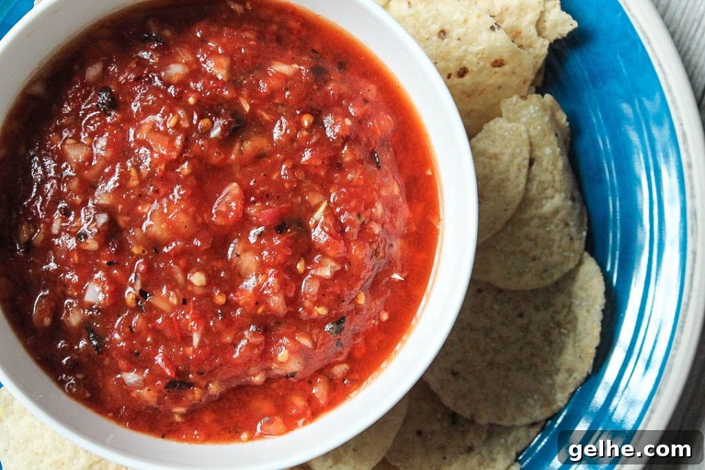 Bowl of smoky chipotle salsa