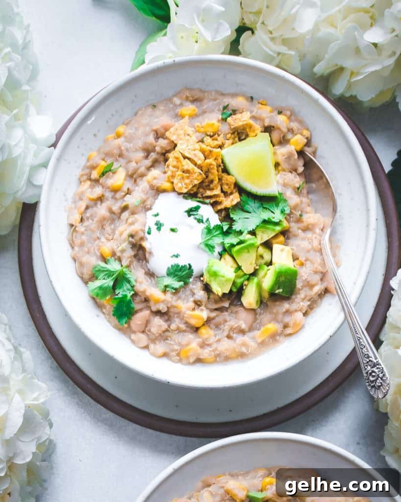 Instant Pot Vegan White Bean Quinoa Chili