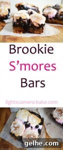 Brookie S'mores Bars Recipe: Gooey Chocolate, Brownie & Graham Bars 8 Brookie S'mores Bars are a combination of soft and chewy chocolate chip cookies and rich and fudgy brownies sandwiched in between crushed digestive biscuits (Graham Crackers) and a layer of toasted marshmallows.