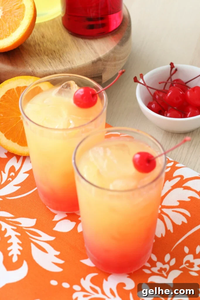 looking down into drinks