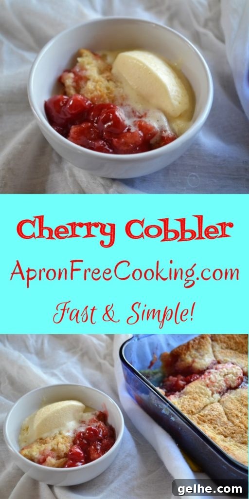 Quick Cherry Cobbler Recipe Ready in 30 Minutes 5 Quick Cherry Cobbler from www.ApronFreeCooking.com