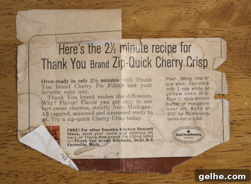 Quick Cherry Cobbler Recipe Ready in 30 Minutes 6 Grandma Troxels Cherry Crisp from www.ApronFreeCooking.com