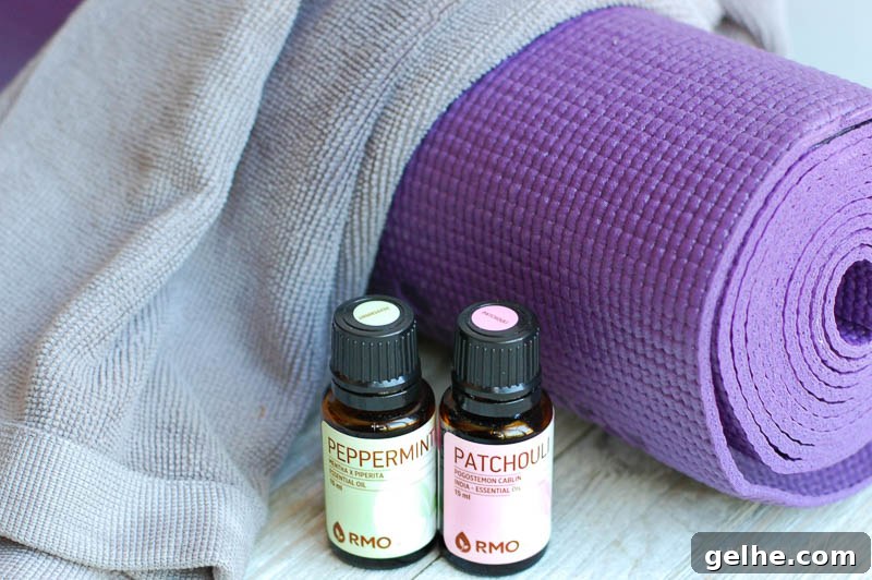 Essential oils for yoga mat spray